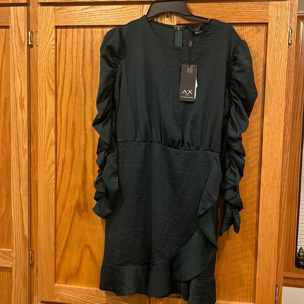 AX green long sleeve dress